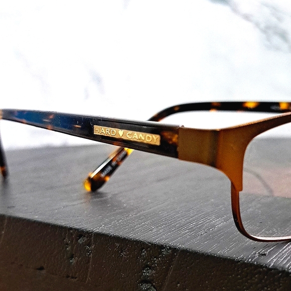 NEW Hard Candy Eyeglass Frame Full Rim, unisex Tortoise/brown 52-15-135 Rx'able - Picture 3 of 6